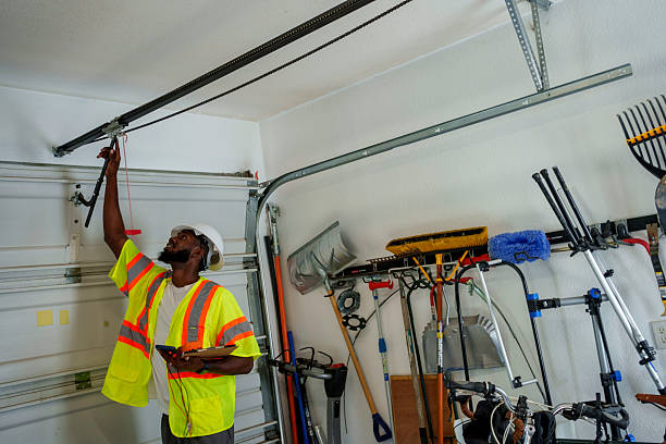 Professional Garage Door Panel Replacement technician working in Walford, IA